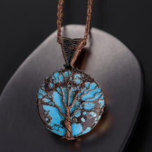 Load image into Gallery viewer, Amulet of Abundance - Turquoise - Copper Wrapped - Necklace