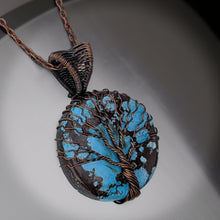 Load image into Gallery viewer, Amulet of Abundance - Turquoise - Copper Wrapped - Necklace