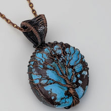 Load image into Gallery viewer, Amulet of Abundance - Turquoise - Copper Wrapped - Necklace