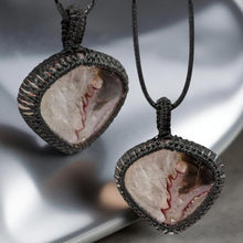 Load image into Gallery viewer, Crimson Cord Necklace - Crazy Lace  Agate, Necklace
