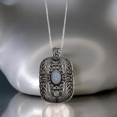 Moonstone Filigree  - Necklace