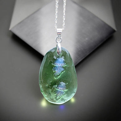 Jellyfish Oasis - Sea Glass -  Necklace