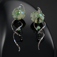 Load image into Gallery viewer, The Emerald Echo - Jellyfish - Earrings
