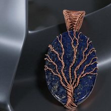 Load image into Gallery viewer, The Rooted Sky - Pendant - Copper - Tree of life - lapis lazuli