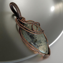 Load image into Gallery viewer, Healer&#39;s quiet secret - Copper wrapped - Prehnite - Pendant