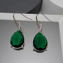 Load image into Gallery viewer, The Noel Emeralds ( simulated)  - Earrings