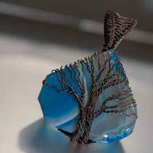 Load image into Gallery viewer, The Sky-Root Talisman - Blue Agate - Pendant