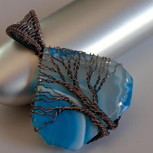 Load image into Gallery viewer, The Sky-Root Talisman - Blue Agate - Pendant