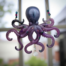 Load image into Gallery viewer, Violet Tide Guardian - Octopus - Sun Catcher