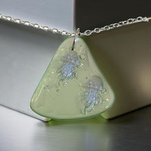 Load image into Gallery viewer, Abyssal Drift - Sea Glass - Jellyfish - Necklace