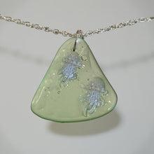 Load image into Gallery viewer, Abyssal Drift - Sea Glass - Jellyfish - Necklace