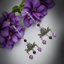 Load image into Gallery viewer, Amethyst Awakening - Lotus - Earrings