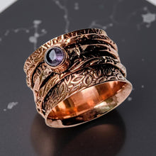Load image into Gallery viewer, The Amethyst Meridian - Copper - Spinner Ring