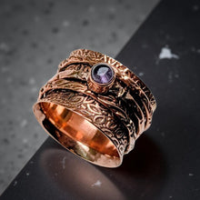 Load image into Gallery viewer, The Amethyst Meridian - Copper - Spinner Ring