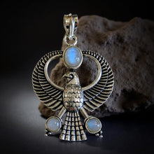 Load image into Gallery viewer, Horus Falcon -  Pendant - Moonstone