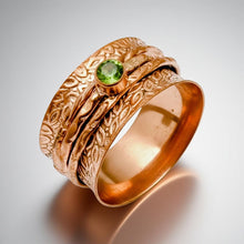 Load image into Gallery viewer, The Verdant Path - Copper Spinner Ring (9)