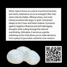Load image into Gallery viewer, The Power of Three - Keychain - Triquetra - White Jade