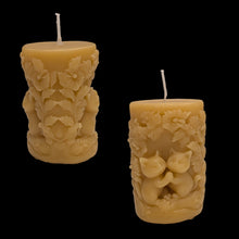 Load image into Gallery viewer, Whimsical Botanical Feline Pillar - Candle - Raven Stone