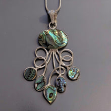 Load image into Gallery viewer, Tidal Whispers Abalone Jellyfish - Necklace