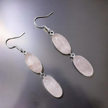 Load image into Gallery viewer, The Pacific Drift- Earrings - Rose Quartz