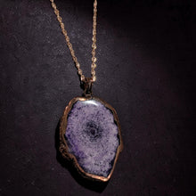 Load image into Gallery viewer, The Druid's Eye - Necklace - Purple Botswana Agate