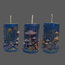 Load image into Gallery viewer, Midnight Forest Whispers - Candle - Mushroom - Squirrel - Raven Stone