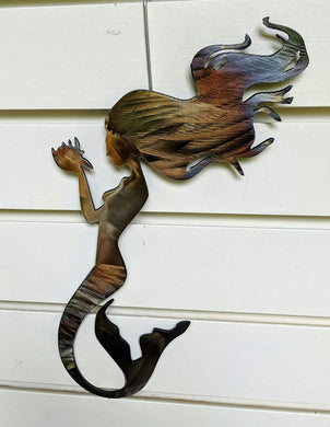 Mermaid metal art local pick up