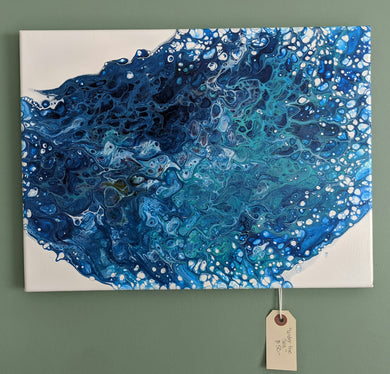 Under the sea, Acrylic Pour Canvas wall art - Echo of a Stone 