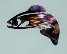 Load image into Gallery viewer, Swimming Salmon Metal art local pick up