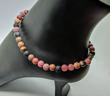 Load image into Gallery viewer, Rhodonite, Aromatherapy, Anklet.