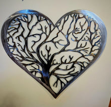 Load image into Gallery viewer, Large Tree of life Heart, Metal Art