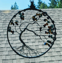 Load image into Gallery viewer, Gemstone wind swept tree of life 6&quot;, By Raven Stone  local pick up