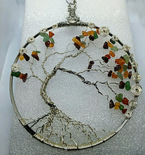 Load image into Gallery viewer, Gemstone wind swept tree of life 6&quot;, By Raven Stone  local pick up