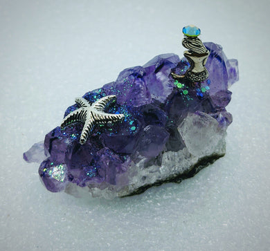 Mermaid  on amethyst- local pick up