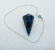 Load image into Gallery viewer, Rainbow Fluorite Pendulum &amp; Dowsing kit