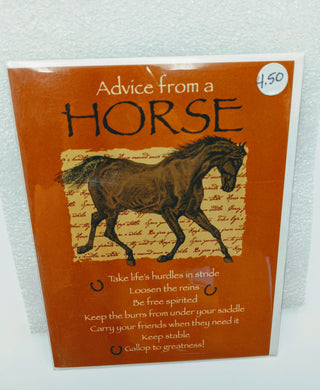 Advice from a Horse card