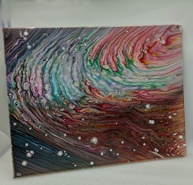 Universal Exploration, Acrylic pour canvas wall art local pick up