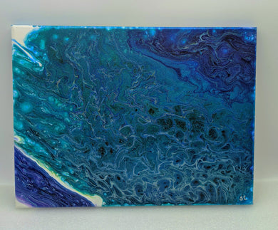 Drifting, Acrylic Pour Canvas Wall Art Local Pick up