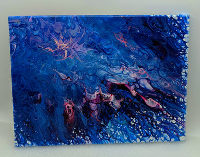 Swimming Upstream, Acrylic Pour Canvas Wall Art Local Pick up