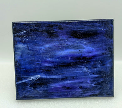 Night Sky, Acrylic pour canvas wall art local pick up