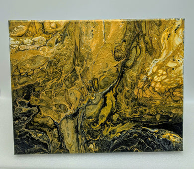 Golden Dreams, Acrylic pour canvas wall art local pick up