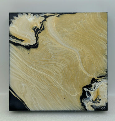 Oyster on the Beach, Acrylic pour canvas wall art local pick up