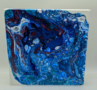 Flowing, Acrylic pour canvas wall art local pick up