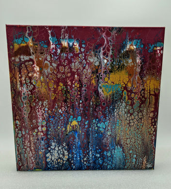 Purple Haze , Acrylic pour canvas wall art local pick up