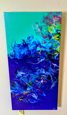 Serenity , Acrylic Pour Canvas Wall Art Local Pick up
