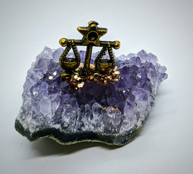 Libra Balance scales on Amethyst - local pick up