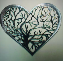 Load image into Gallery viewer, Large Tree of life Heart, Metal Art