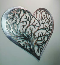 Load image into Gallery viewer, Large Tree of life Heart, Metal Art