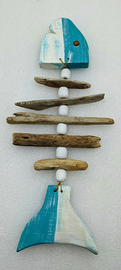 Driftwood Fish Mobile - Beach Pebbles