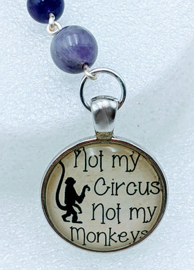 Not My Circus Not My Monkey, Amethyst Keychain